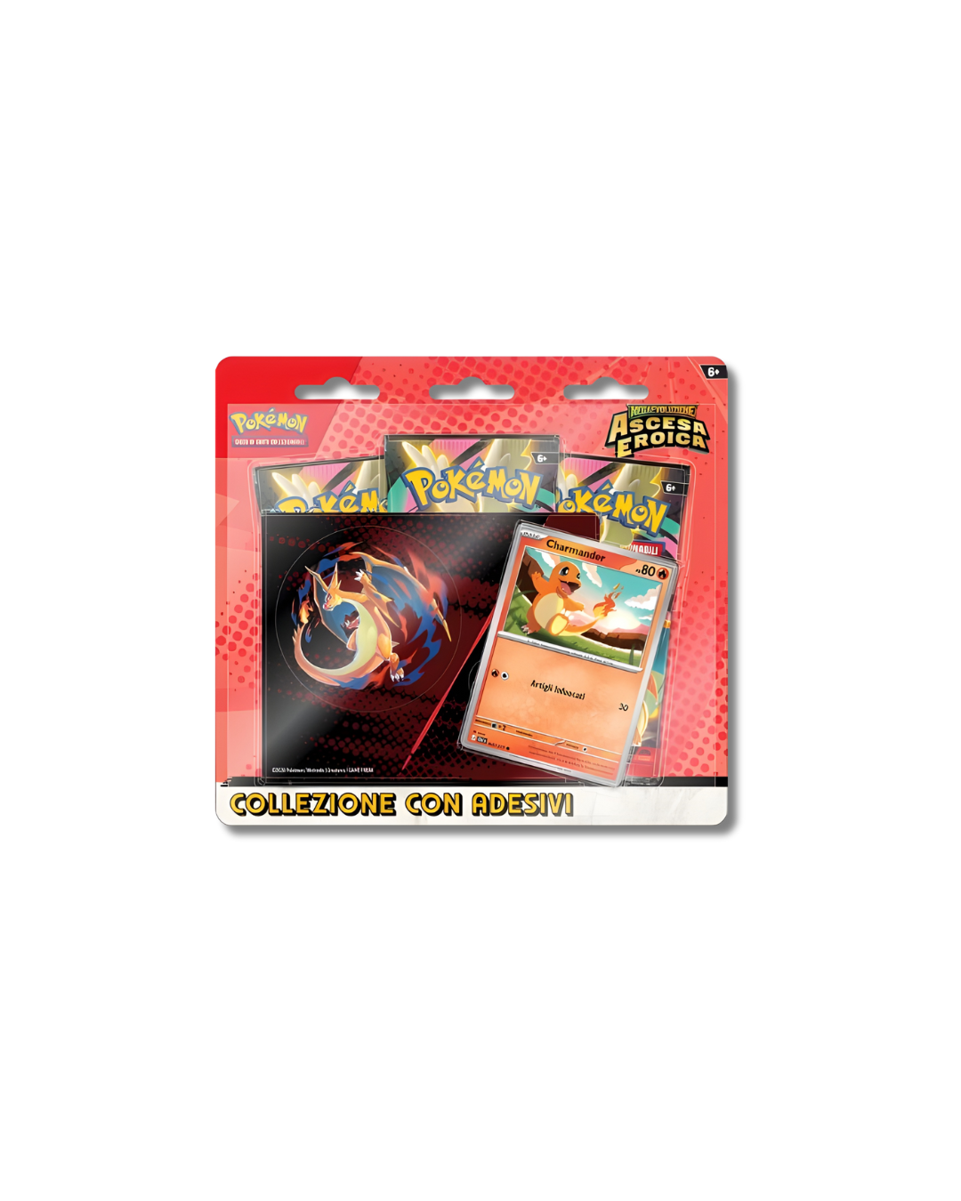 Pokémon Megaevoluzione -  Ascesa Eroica - Collezione con Adesivi - Charmander (ITA)
